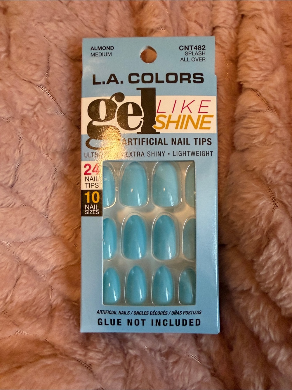 L.A. COLORS Gel Like Shine Artificial Nail Tips - Sky Blue